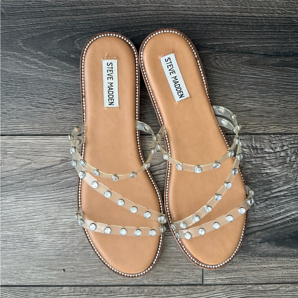 Steve Madden Tan Studded Women's Sandals